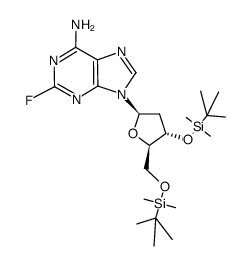 2-fluoro-9-(3,5-bis[O-(t-butyldimethylsilyl)]-2-deoxy-D-erythro-pentofuranosyl)adenine结构式