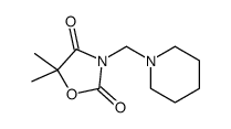 5,5-dimethyl-3-(piperidin-1-ylmethyl)-1,3-oxazolidine-2,4-dione Structure