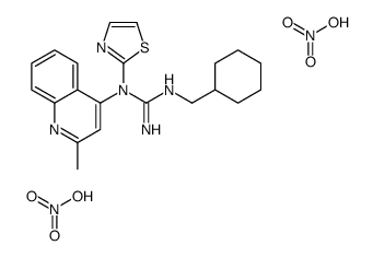 2-(cyclohexylmethyl)-1-(2-methylquinolin-4-yl)-1-(1,3-thiazol-2-yl)guanidine,nitric acid结构式