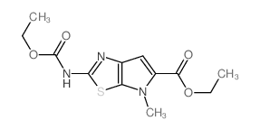 Ethyl 2-((ethoxycarbonyl)amino)-4-methyl-4H-pyrrolo[3,2-d][1,3]thiazole-5-carboxylate structure