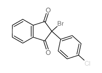 2-bromo-2-(4-chlorophenyl)indene-1,3-dione结构式