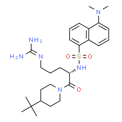 N(2)-dansyl-L-arginine-4-t-butylpiperidine amide structure