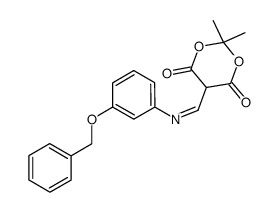 5-(((3-(benzyloxy)phenyl)imino)methyl)-2,2-dimethyl-1,3-dioxane-4,6-dione结构式