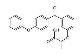 2-[3-(4-phenoxybenzoyl)phenoxy]propanoic acid结构式