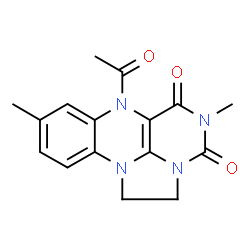 4H,7H-Benz[g]imidazo[1,2,3-ij]pteridine-4,6(5H)-dione,7-acetyl-1,2-dihydro-5,9-dimethyl- picture