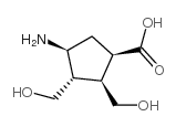 Cyclopentanecarboxylic acid, 4-amino-2,3-bis(hydroxymethyl)-, (1R,2S,3S,4S)-结构式