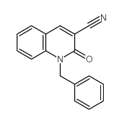 3-Quinolinecarbonitrile,1,2-dihydro-2-oxo-1-(phenylmethyl)- Structure