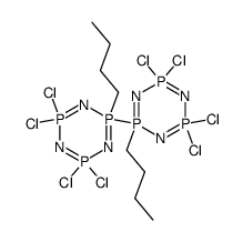 2,2'-dibutyl-4,4,4',4',6,6,6',6'-octachloro-2l5,2'l5,4l5,4'l5,6l5,6'l5-2,2'-bi(1,3,5,2,4,6-triazatriphosphinine)结构式