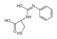 (2R)-2-(phenylcarbamoylamino)-3-sulfanylpropanoic acid结构式