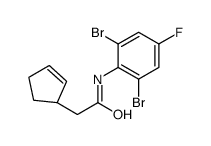 2-[(1R)-cyclopent-2-en-1-yl]-N-(2,6-dibromo-4-fluorophenyl)acetamide Structure