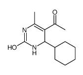 5-acetyl-4-cyclohexyl-6-methyl-3,4-dihydro-1H-pyrimidin-2-one结构式