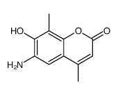 6-AMINO-7-HYDROXY-4,8-DIMETHYL-2H-CHROMEN-2-ONE Structure