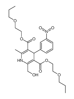 bis(2-propoxyethyl) 2-(hydroxymethyl)-6-methyl-4-(3-nitrophenyl)-1,4-d ihydropyridine-3,5-dicarboxylate picture