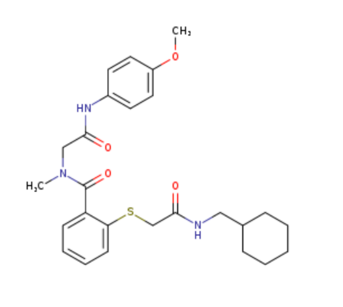 Benzamide, 2-[[2-[(cyclohexylmethyl)amino]-2-oxoethyl]thio]-N-[2-[(4-methoxyphenyl)amino]-2-oxoethyl]-N-methyl-