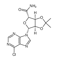 (3aS,4S,6R,6aR)-6-(6-chloro-9H-purin-9-yl)-2,2-dimethyltetrahydrofuro[3,4-d][1,3]dioxole-4-carboxamide结构式