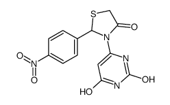 6-[2-(4-nitrophenyl)-4-oxo-1,3-thiazolidin-3-yl]-1H-pyrimidine-2,4-dione Structure