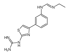 N-[3-[2-(diaminomethylideneamino)-1,3-thiazol-4-yl]phenyl]-N'-ethylmethanimidamide Structure