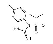 5-methyl-1-propan-2-ylsulfonylbenzimidazol-2-amine Structure