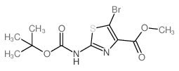 n-boc-2-酰胺-5-溴噻唑-4-羧酸甲酯结构式