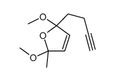 2-but-3-ynyl-2,5-dimethoxy-5-methylfuran Structure