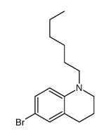 6-bromo-1-hexyl-3,4-dihydro-2H-quinoline结构式