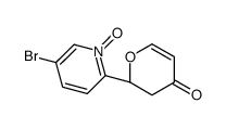 (2S)-2-(5-bromo-1-oxidopyridin-1-ium-2-yl)-2,3-dihydropyran-4-one结构式