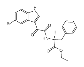 (S)-2-[2-(5-Bromo-1H-indol-3-yl)-2-oxo-acetylamino]-3-phenyl-propionic acid ethyl ester结构式