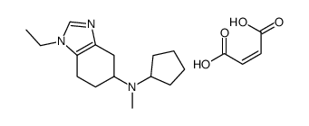 (E)-but-2-enedioic acid,N-cyclopentyl-1-ethyl-N-methyl-4,5,6,7-tetrahydrobenzimidazol-5-amine Structure