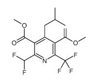 dimethyl 2-(difluoromethyl)-4-(2-methylpropyl)-6-(trifluoromethyl)pyridine-3,5-dicarboxylate Structure