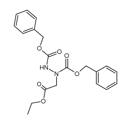 Nα,Nβ-Bis-benzyloxycarbonyl-hydrazino-essigsaeure-ethylester结构式