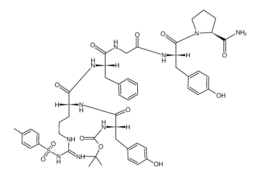 Boc-Tyr-D-Arg(Tos)-Phe-Gly-Tyr-Pro-NH2 Structure