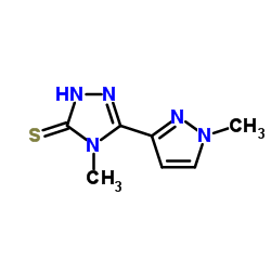 4-METHYL-5-(1-METHYL-1H-PYRAZOL-3-YL)-4H-[1,2,4]TRIAZOLE-3-THIOL结构式