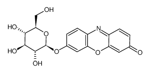 吩噁嗪酮-β-D-吡喃葡萄糖苷结构式