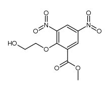 3,5-dinitro-2-(2-hydroxyethoxy)benzoic acid, methyl ester Structure