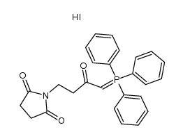 1-<3-Oxo-4-(triphenylphosphoranyliden)butyl>-2,5-pyrrolidindion Hydroiodid结构式