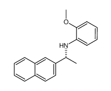 (R)-N-(2-methoxy-phenyl)-1-naphthalen-2-yl-ethylamine结构式