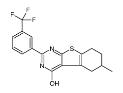 6-methyl-2-[3-(trifluoromethyl)phenyl]-5,6,7,8-tetrahydro-3H-[1]benzothiolo[2,3-d]pyrimidin-4-one Structure