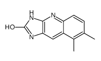 1,3-dihydro-7,8-dimethyl-2H-imidazo(4,5-b)quinolin-2-one结构式