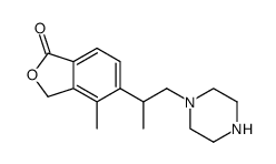 4-methyl-5-(1-methyl-2-piperazin-1-ylethyl)-2-benzofuran-1(3H)-one Structure