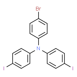 4-溴-N,N-双(4-碘苯基)苯胺结构式