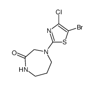 4-(5-bromo-4-chloro-1,3-thiazol-2-yl)-1,4-diazepan-2-one Structure