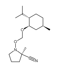 (1'R,2R,2'S,5'R)-1-[(2-isopropyl-5-methylcyclohexyl)oxymethoxy]-2-methyl-2-pyrrolidinecarbonitrile Structure