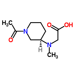 N-[(3R)-1-Acetyl-3-piperidinyl]-N-methylglycine结构式