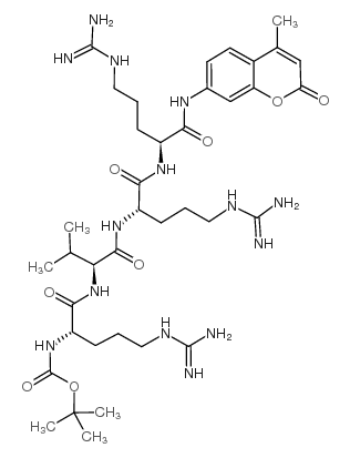 Boc-Arg-Val-Arg-Arg-AMC acetate salt Structure