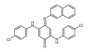 2,5-Bis(p-chlorophenylamino)-N-β-naphthyl-1,4-benzoquinone monoimine结构式