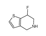 7-fluoro-4,5,6,7-tetrahydrothieno[3,2-c]pyridine结构式