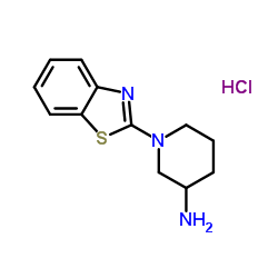 1-(1,3-Benzothiazol-2-yl)-3-piperidinamine hydrochloride (1:1)结构式