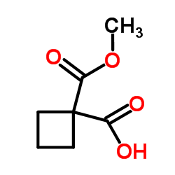 1-(Methoxycarbonyl)cyclobutanecarboxylic acid Structure