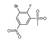 1-bromo-2-fluoro-3-methylsulfonyl-5-nitro-benzene structure