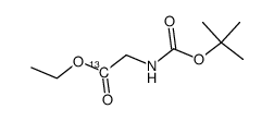 ethyl (tert-butoxycarbonyl)glycinate-1-13C结构式